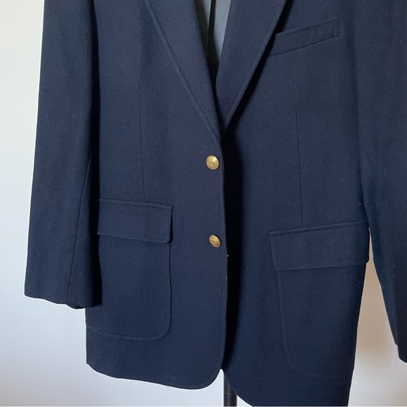 Vintage Navy Wool Blazer - Picture 4 of 8